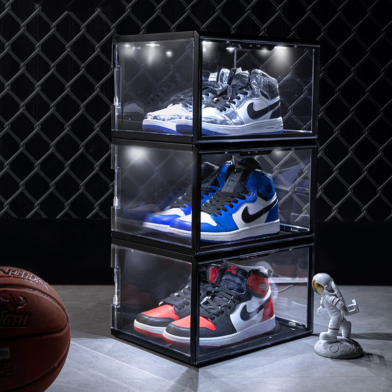PRE ORDER - LED UV Light Up Black Sneaker Shoe Box Display Case
